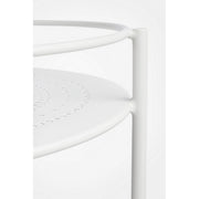 Carro para botellas de acero blanco