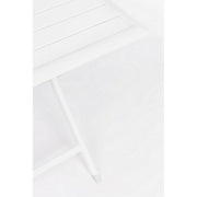 Mesa de exterior plegable en aluminio ELIN Blanco 70x70x h71 cm