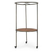 Vitrina industrial con techo y ruedas D103X199h cm