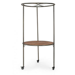 Vitrina industrial con techo y ruedas D103X199h cm