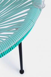 Mesita Parker Atol con tapa de cristal D50 cm