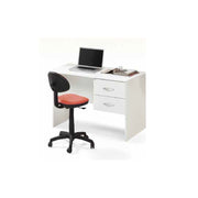 Escritorio 2 cajones Fresno blanco en madera de melamina Al. 75x119x64 cm