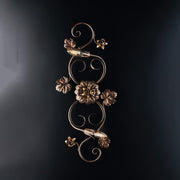 Rosetón de techo de hierro dorado marrón dos luces 73x2x h17 cm