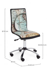 Silla de oficina Young Gulliver acero ecopiel