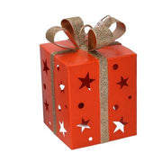 Caja regalo metal naranja 14,5x9h9 cm