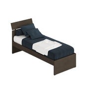 Cama individual fresno fango para dormitorio 200x85xh98 cm