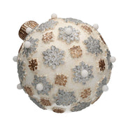 Decoración navideña en resina con esfera ledcmø25h28