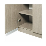 Zapatero multiusos de olmo en madera melaminada 2 puertas h130x71x38 cm