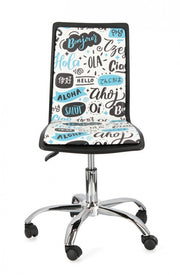 Silla de oficina Young Hello acero polipiel 42,5 x 40 x 87 cm