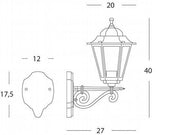 aplicación Línea hexagonal superior E27 negra mediana