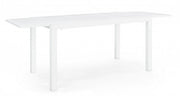 Mesa extensible 140-210x77 blanca en aluminio