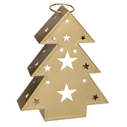 Farol metal árbol dorado cm27x7,5h32,5