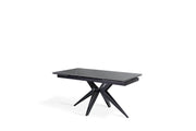 Mesa extensible gris-negra 90 cm x 160-240 cm H. 76 cm