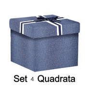 Caja cartón 1-4 cuadrado azul cm30x30h28