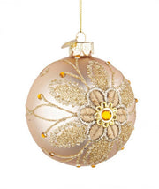 Lámpara colgante de cristal Sfera Vt Floret Champagne D80