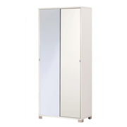 Armario de usos múltiples Dos puertas correderas con espejo blanco 82x41x H190 cm