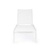 Tumbona Cruise de aluminio con ruedas blancas