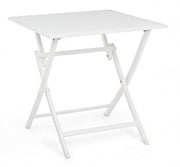 Mesa de exterior plegable en aluminio ELIN Blanco 70x70x h71 cm