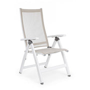 Sillón de exterior plegable CRUISE Blanco 59x71x h 113 cm