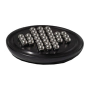 Decoración juego solitario madera cm19h2 bolas aluminio