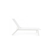 Tumbona Cruise de aluminio con ruedas blancas