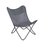 Sillón mariposa camping gabicce gris 77,5x81x89h cm