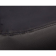 Sillón de polipiel con puf extraíble negro RITA 64,5x 59,5x h78 cm