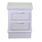 Mueble madera Liverpool 2 cajones blanco cm37x30h49