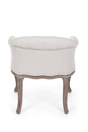 Sillón clásico en madera y tejido natural Diva