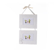 Marco de fotos de pared cactus blanco madera múltiple 2p cm24x50x1