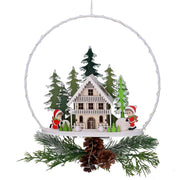 Guirnalda led metal casa blanca cm25x7x47,5