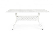 Mesa de exterior Ivrea rectangular blanca 90 x 160 cms