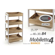 46x30xh. 80 cm contenedor 4 estantes