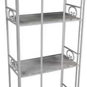 Nuevo estante de metal jessica 4 pisos cepillo blanco cm47x23,5h120