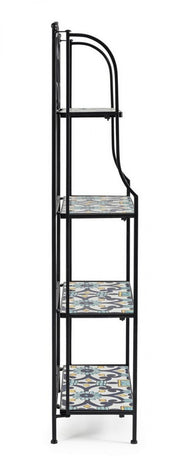 Librería 4 estantes de metal estilo country Positano cm 57x28x133h