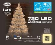 MiniCluster ø6cm XNTL 720 LED BLANCO CÁLIDO 4+14,9m Luces Navideñas