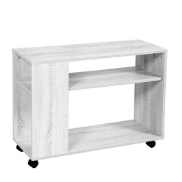 Gabinete de TV con ruedas blancas 80 x 30 x 56 H CM CM