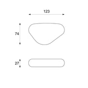 Mesas de centro modernas de piedra beige cm 74 x 123 xh 27