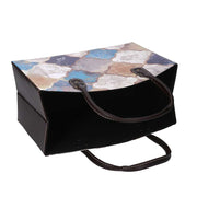 Revistero rectangular ecopiel azul marruecos cm33,5x15,5h25,5