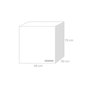 Armario de pared para cocina Fresno Blanco Cm 60x32xH 72 1 puerta