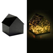 Linterna led casa cristal cm30x29,5h31,5