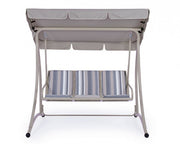 Mecedora tres plazas en acero Ivory GRELY 190x120x h185 cm