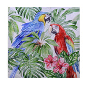 Cuadro pintado loros cm50x50x2,5