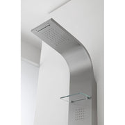 Columna de ducha de pared en acero satinado 22x45x H150 cm