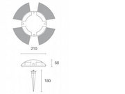 Luz de paso 4W Led 4000K linea superior grafito