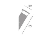 Lámpara de pared de aluminio fundido a presión. Difusor de termoplástico opalino. 9W. 920 lúmenes. Luz natural. 21 LED SMD 2835. IP65. café