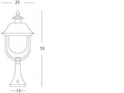 Paletto de Aluminio con Cubierta de Cobre y Difusor Transparente grigiorame