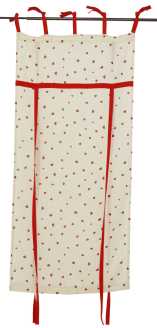 Cortina ventana corazones rojos ri-0556 cm. 75x160