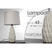 Lámpara de mesa de tortora Lumen de cerámica 34 x 34 x 62.5 H CM