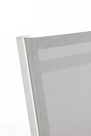 Silla de exterior en aluminio Blanco Gris ELIN 47x57x h88 cm